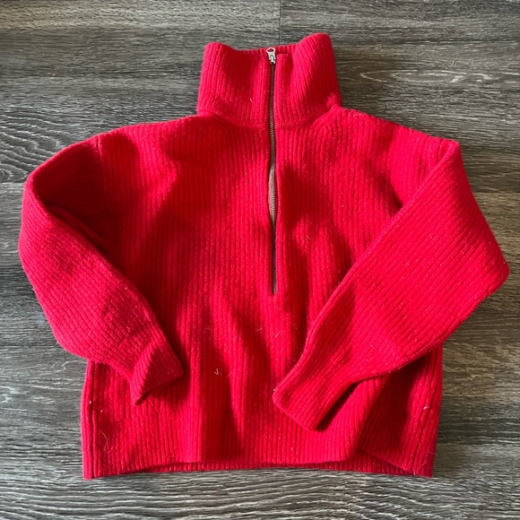 Everlane The Felted Merino Half-Zip Sweater - Picture 1 of 6